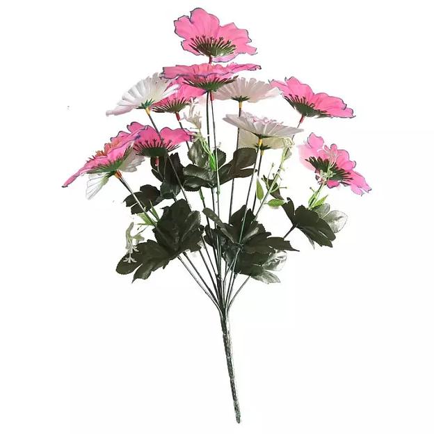 Георгины с ромашками 12 голов (2 вида 7+5) 49см 476-807+450 фото 3