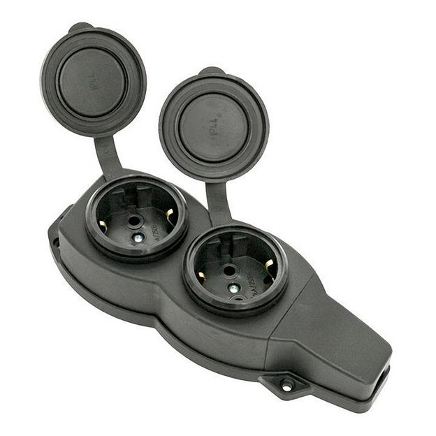 EKF RPS-018-16-230-44 Роз. двухмест. с защит. крышками каучуковая 230В 2P+PE 16A IP44 EKF PROxima фото 7