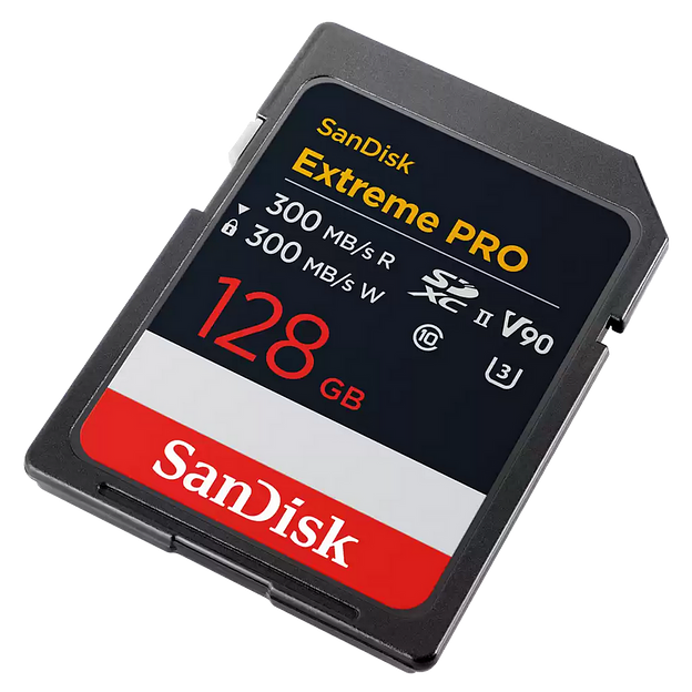Карта памяти SanDisk Extreme PRO 128GB SDXC Memory Card up to 300MB/s, UHS-II, Class 10, U3, V90 фото 2