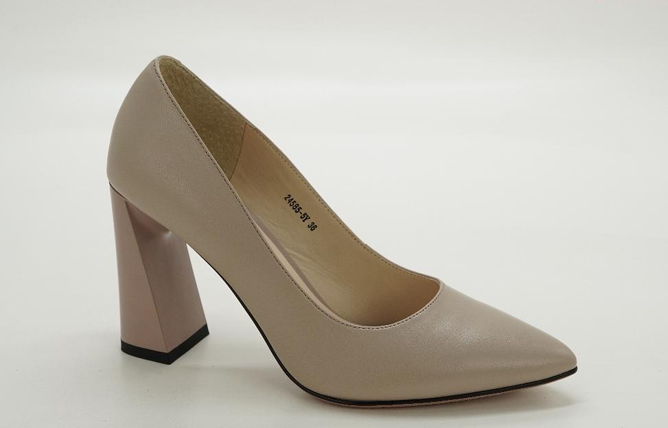 Туфли женские, бежевые, натуральная кожа фото 1