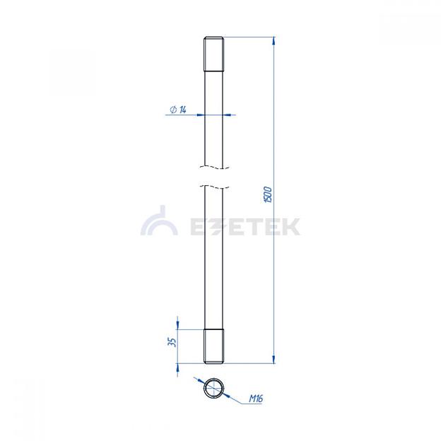 Стержень заземления омедненный 14 мм х 1500 мм фото 2