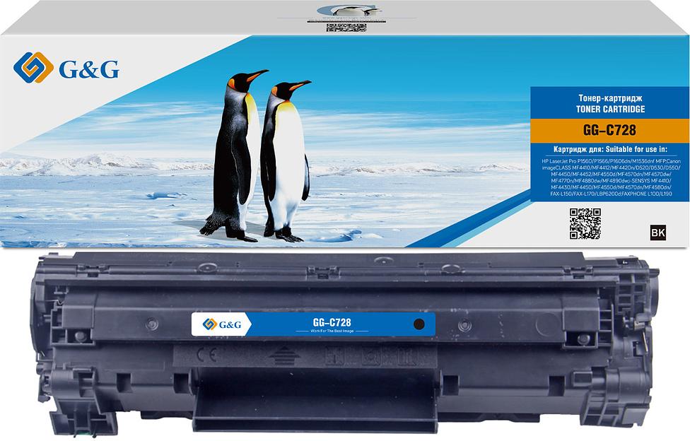 Картридж лазерный G&G GG-C728 черный (2100стр.) для Canon i-Sensys MF4410/4420/4430/4450/4550D/4570/4580 фото 1