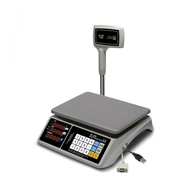 Торговые настольные весы Mertech M-ER 328 ACPX-6.1 "TOUCH-M" LED с RS-232 и USB фото 1