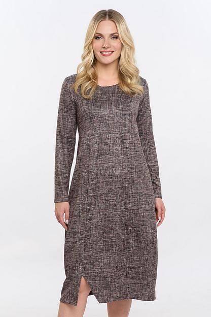 Платье женское бохо  5968/02/Бежевый, серый  фото 1