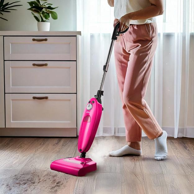 Швабра паровая Kitfort КТ-3940 1500Вт розовый/черный фото 8