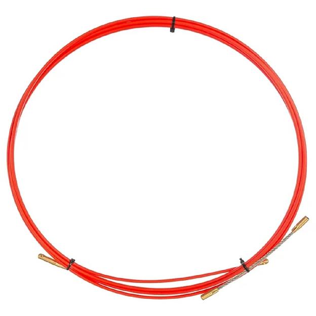 Rexant (47-1003) Протяжка кабельная (мини УЗК в бухте), стеклопруток, d=3,5мм, 3м, красная фото 1