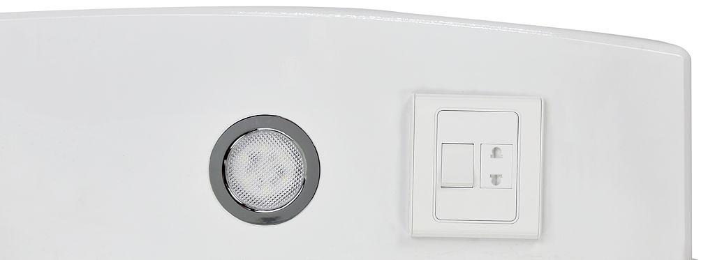 Зеркало-шкаф Элегант 75 DORATIZ 2711.055, белый с подсветкой фото 5