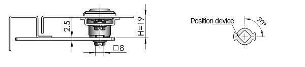 Замок с поворотной ручкой MS717 фото 3