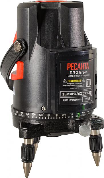 Нивелир лазерн. Ресанта ПЛ-3 Green 2кл.лаз. 550нм цв.луч. зеленый 3луч. (61/10/530) фото 2