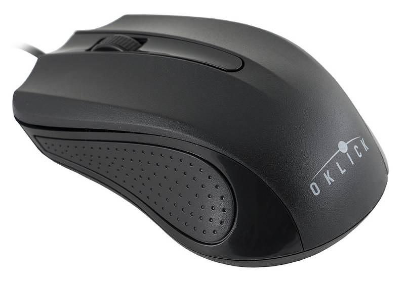 Мышь Оклик 225M черный оптическая (1200dpi) USB (2but) фото 1