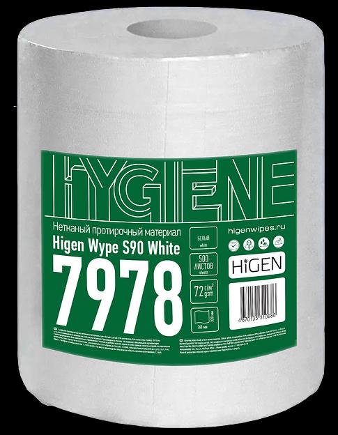 Универсальные безворсовые салфетки в рулоне Higen S90 белые, 72 gsm, 26x32 см, 55/45, 500 лст./рул. 7978 фото 1