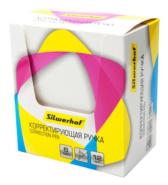 Ручка корректор Silwerhof 443008 6мл дисплей картонный фото 3