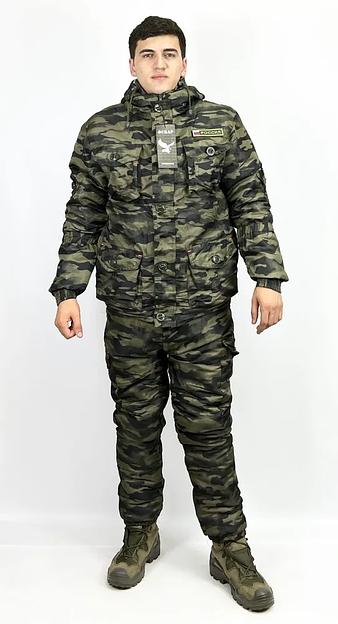 Костюм камуфляжный зимний «Горка-8», темно-зеленый, ткань «Рип-стоп», опт фото 1