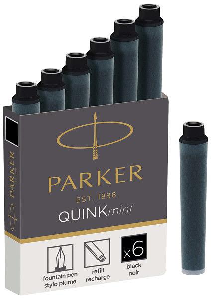 Картридж Parker Quink Z17 MINI (CW1950407) черные чернила для ручек перьевых (6шт) фото 1