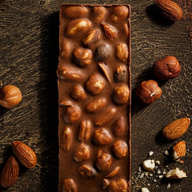 Молочный шоколад Kreola с фундуком, миндалем, арахисом, плитка 60 г, опт фото 1