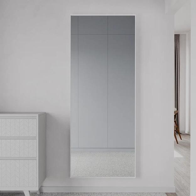 Зеркало в раме настенное и напольное прямоугольное 200х80 см, white ОПТ фото 1