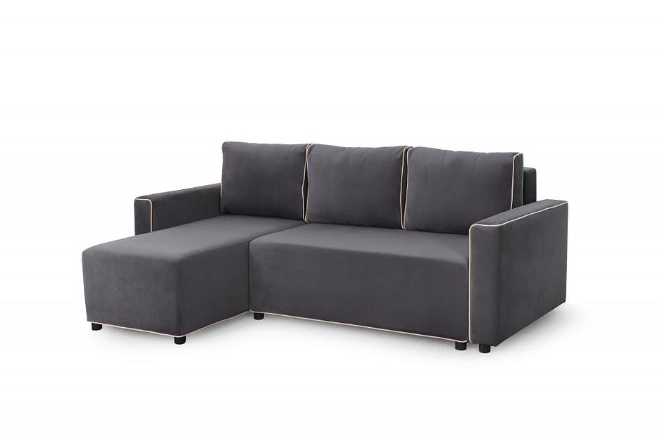 Угловой диван «Некст» СТАНДАРТ, Альба темно-серый фото 2