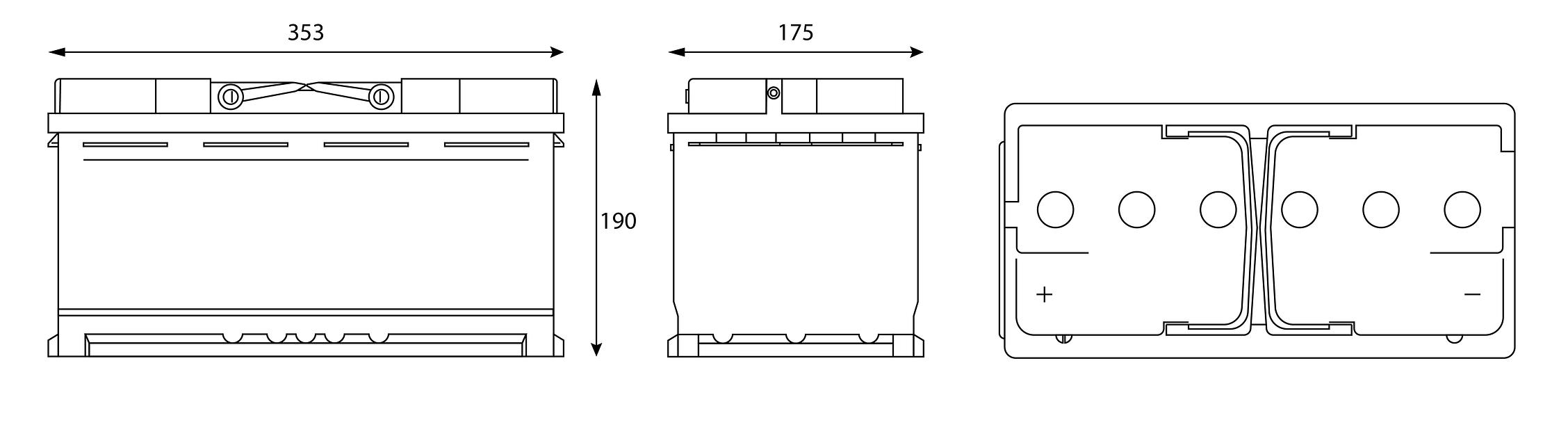 Аккумулятор Sputnik 90 А/ч, прямой полярности, конус ОПТ фото 3