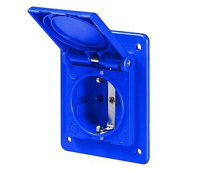 Розетка панельная, IP54, с увеличенным фланцем 70x87 фото 1