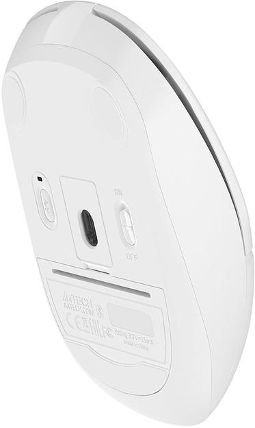 Мышь A4Tech Fstyler FB12S белый оптическая (1200dpi) silent беспроводная BT/Radio USB (2but) фото 9