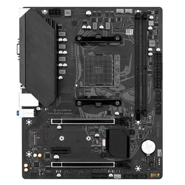 Материнская плата MAXSUN MS-Terminator B550M, AM4, B550, 2*DDR4, 4*SATA 3.0, M.2, 2*USB 3.2, 4*USB 2.0, 1*PCIE 16, 1*PCIE 4, 1*PCIE 1, HDMI+VGA, mATX (MS-Terminator B550M) фото 1