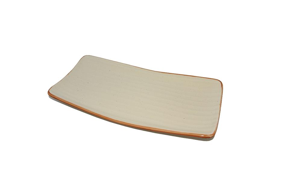 Блюдо прямоуг. 360*300 мм. Артизан Песок /1/24/ фото 1