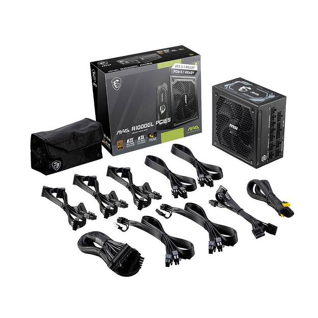 Блок питания MSI MAG A1000GL PCIE5 1000W, 80+ Gold, полностью модульный, ATX 3.0, PCIE5, RTL фото 5