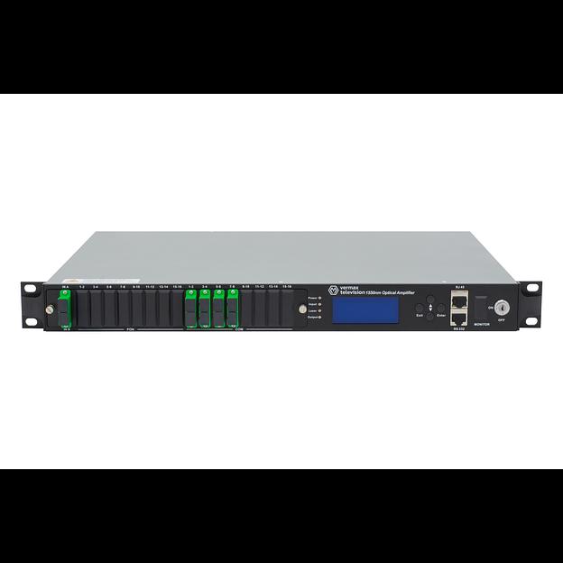 Оптический усилитель VERMAX для сетей КТВ, 2 входа, 8*24dBm выход, RT1, 1U фото 1
