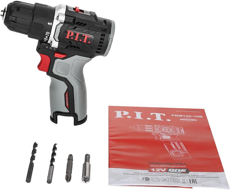 Дрель P.I.T. PBM12K-10B X-DRIVER SOLO патрон:быстрозажимной реверс (PBM12K-10B) фото 9