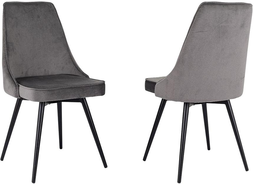 Стул для дома Бюрократ CH-K4_SP_2 с повор.мех. комплект 2шт т.серый Holland 18 металл черный на ножках (CH-K4_1/SP/HL18_2) фото 1