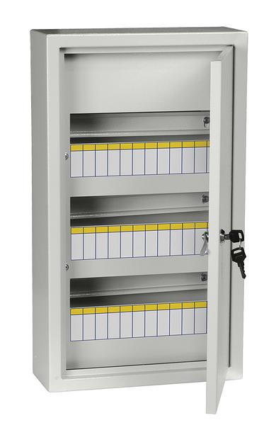 Щит распределительный IEK MKM14-N-36-31-Z ЩРн-36з-1 36 УХЛ3 навесной 310мм 120мм 540мм 36мод. металл IP31 серый (упак.:1шт) фото 1