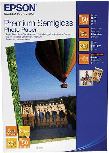 Бумага Epson Premium Semigloss Photo Paper (10x15) 50 sheets (C13S041765) фото 1