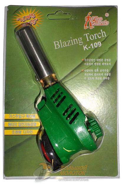 Горелка на газ.баллончик "Kovica" К-109 (1005) 70WY-12-72 /15 шт /120-100 шт фото 1