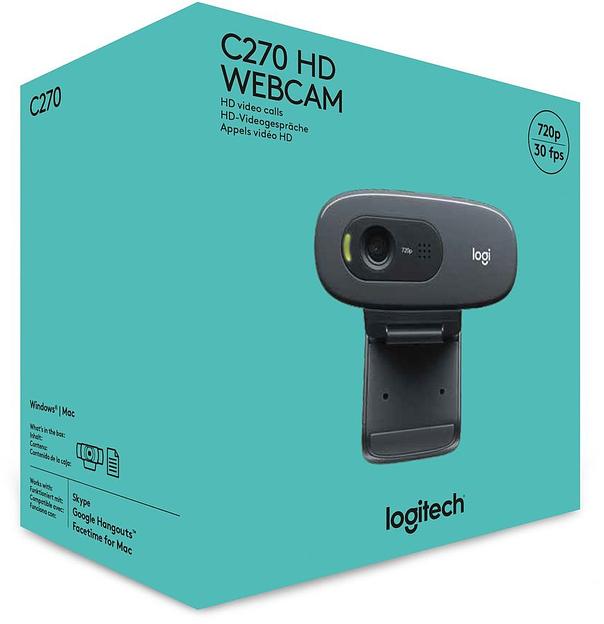 Камера Web Logitech HD Webcam C270 черный 0.9Mpix (1280x720) USB2.0 с микрофоном (960-000584) фото 3