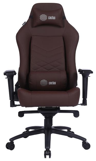 Кресло игровое Cactus CS-CHR-0112BR коричневый эко.кожа металл фото 2