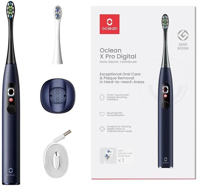 Зубная щетка электрическая Oclean X Pro Digital (Y2076) синий фото 1