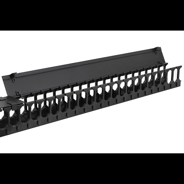 Вертикальный кабельный организатор с крышкой, 90х110мм, 48U фото 1