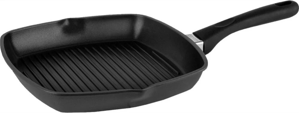 Сковорода-гриль Rondell Patron RDA-1443 квадратная 28см покрытие: антипригарное ручка несъемная (без крышки) серый фото 1