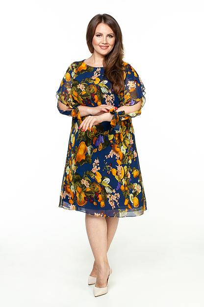 Платье женское  6020/07/Синий, желтый  фото 5