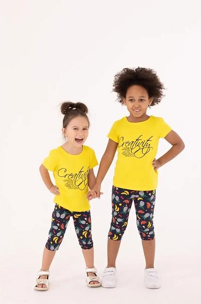 Костюм для девочек Золотой ключик бриджи и футболка, опт фото 1