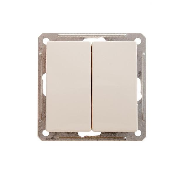 Systeme electric VS510-252-2-86 W59 2-клавишный ВЫКЛЮЧАТЕЛЬ, 10АХ, механизм, СЛОНОВАЯ КОСТЬ фото 1