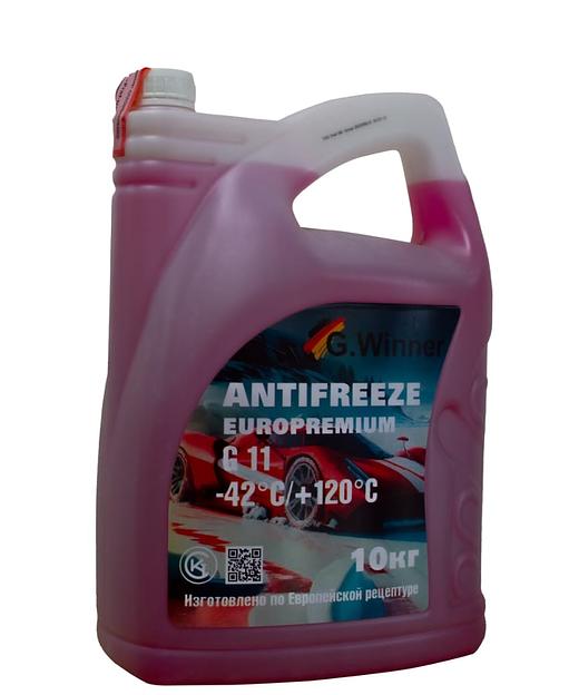 Антифриз красный EuroPremium G11  (-42/+120 °C), 10 кг ОПТ фото 1