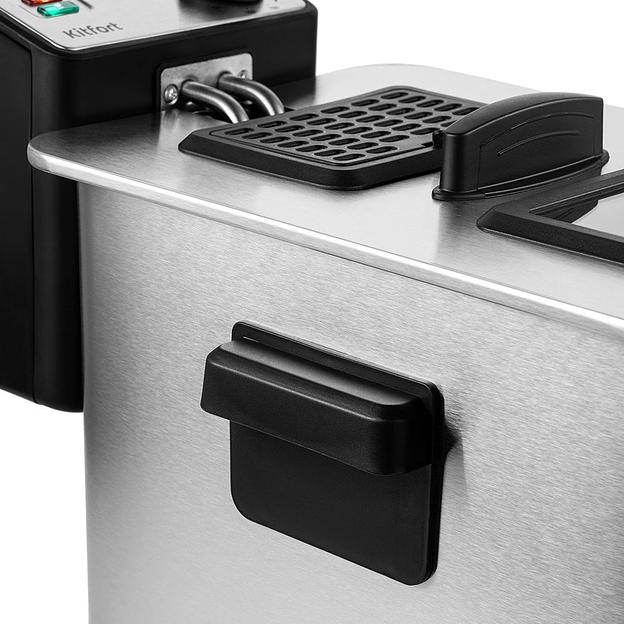 Фритюрница Kitfort КТ-4053 2000Вт серебристый/черный фото 5