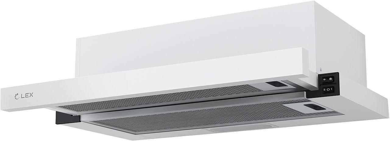 Вытяжка встраиваемая Lex Hubble 2M 600 белый управление: кнопочное (2 мотора) фото 1