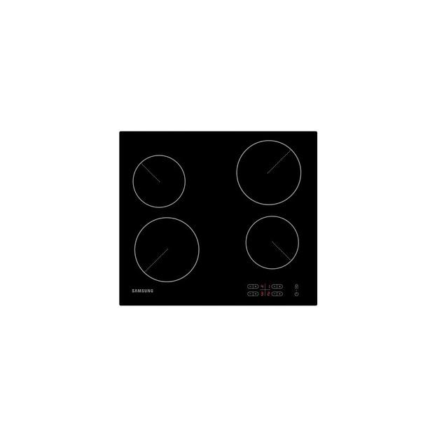 Электрическая варочная поверхность Samsung NZ64T3506AK/WT, конфорок: 4 шт., стеклокерамика, независимая, черный фото 1