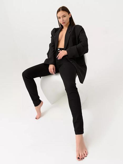 Джинсы женские скинни JEXY с высокой посадкой, чёрный фото 4