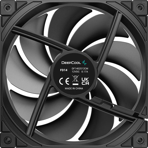 Вентилятор Deepcool FD14 140x140x25mm черный 4-pin 25.6dB 209gr Ret (R-FD14-BKNPN1-G) фото 2