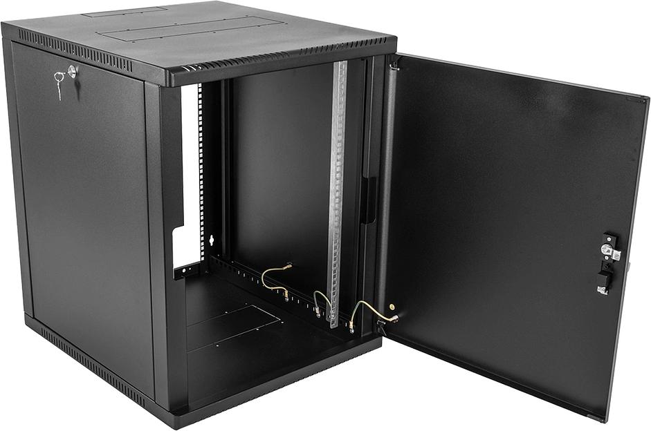 ЦМО Шкаф телекоммуникационный настенный 15U (600? 650) дверь металл, цвет черный (ШРН-15.650.1-9005) фото 3