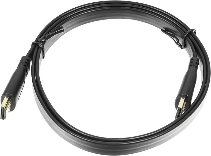 Кабель аудио-видео Buro HDMI 1.4 Flat HDMI (m)/HDMI (m) 1м. черный (BHP HDMI 1) фото 1