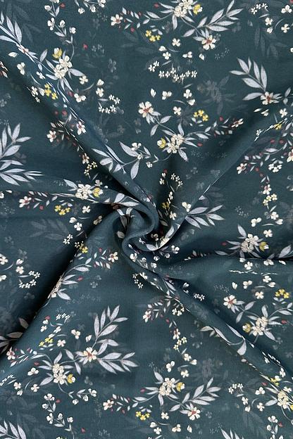 Шарф шифоновый 500/35/Бирюзовый, серый фото 1